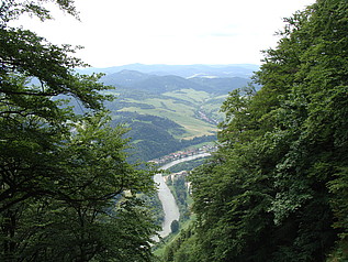 Pohled na Dunajec z polské strany