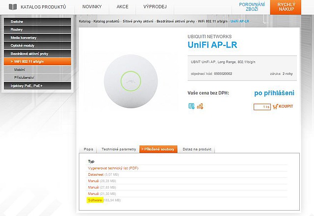 Software UniFi Controller - kde jej stáhnu?