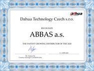 ABBAS získal ocenění nejrychleji rostoucího distributora značky DAHUA